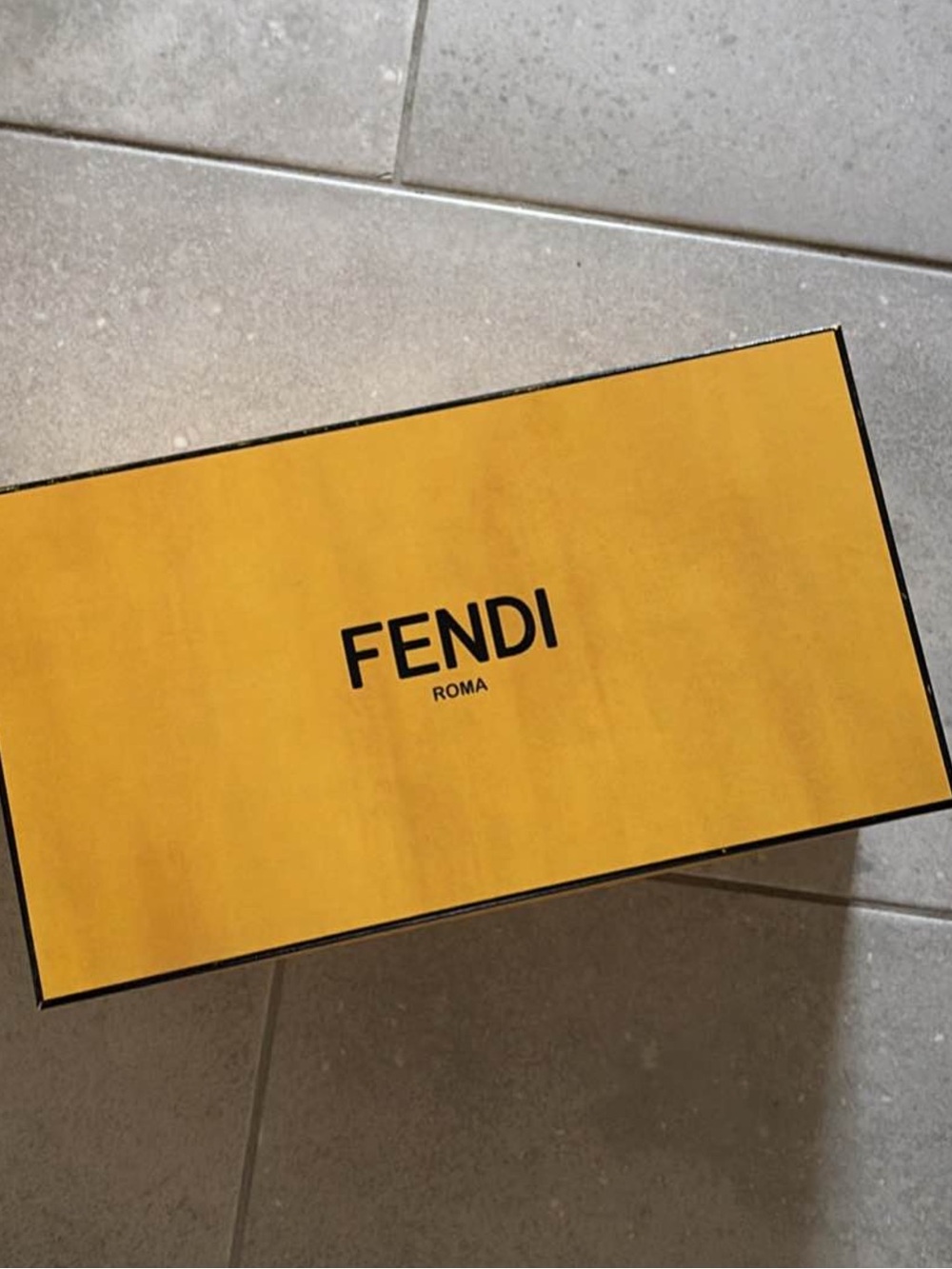 Fendi Yellow and Black Logo Gift Box
